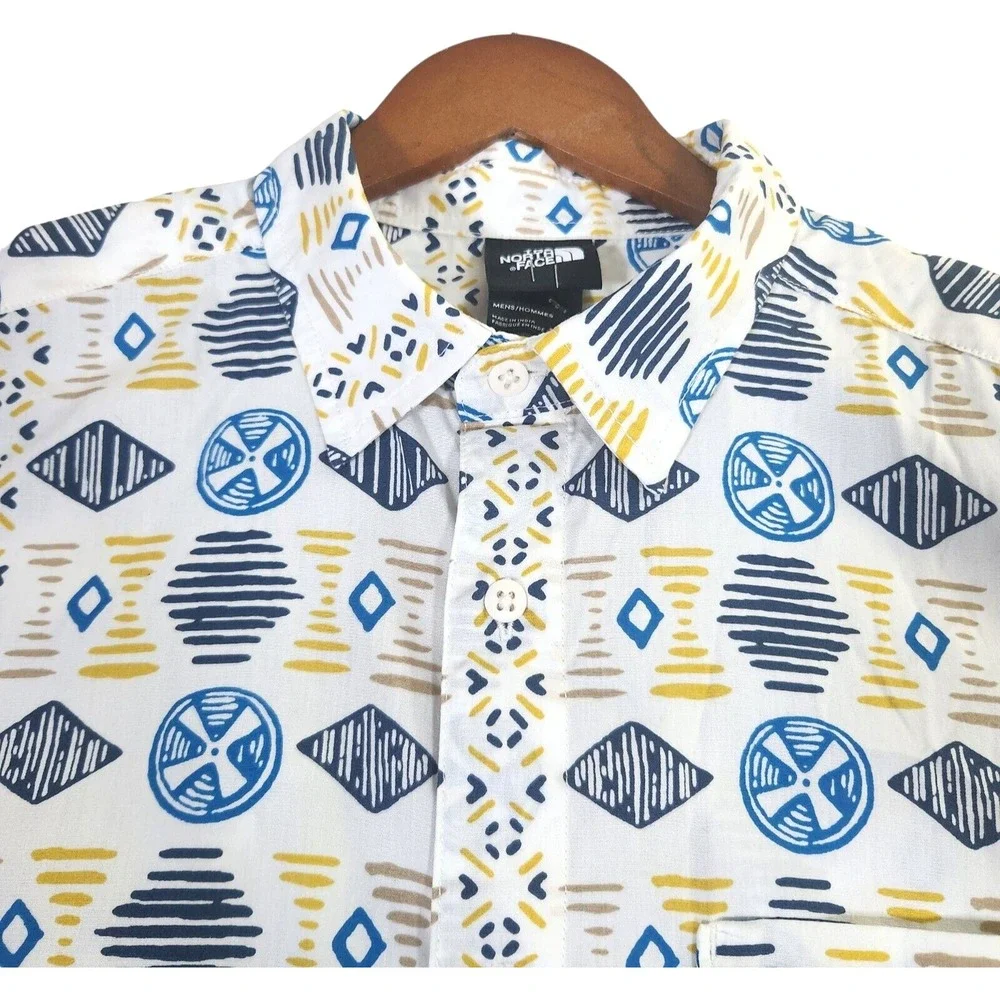 The North Face Baytrail Shirt Men's Medium Geometric White NWT